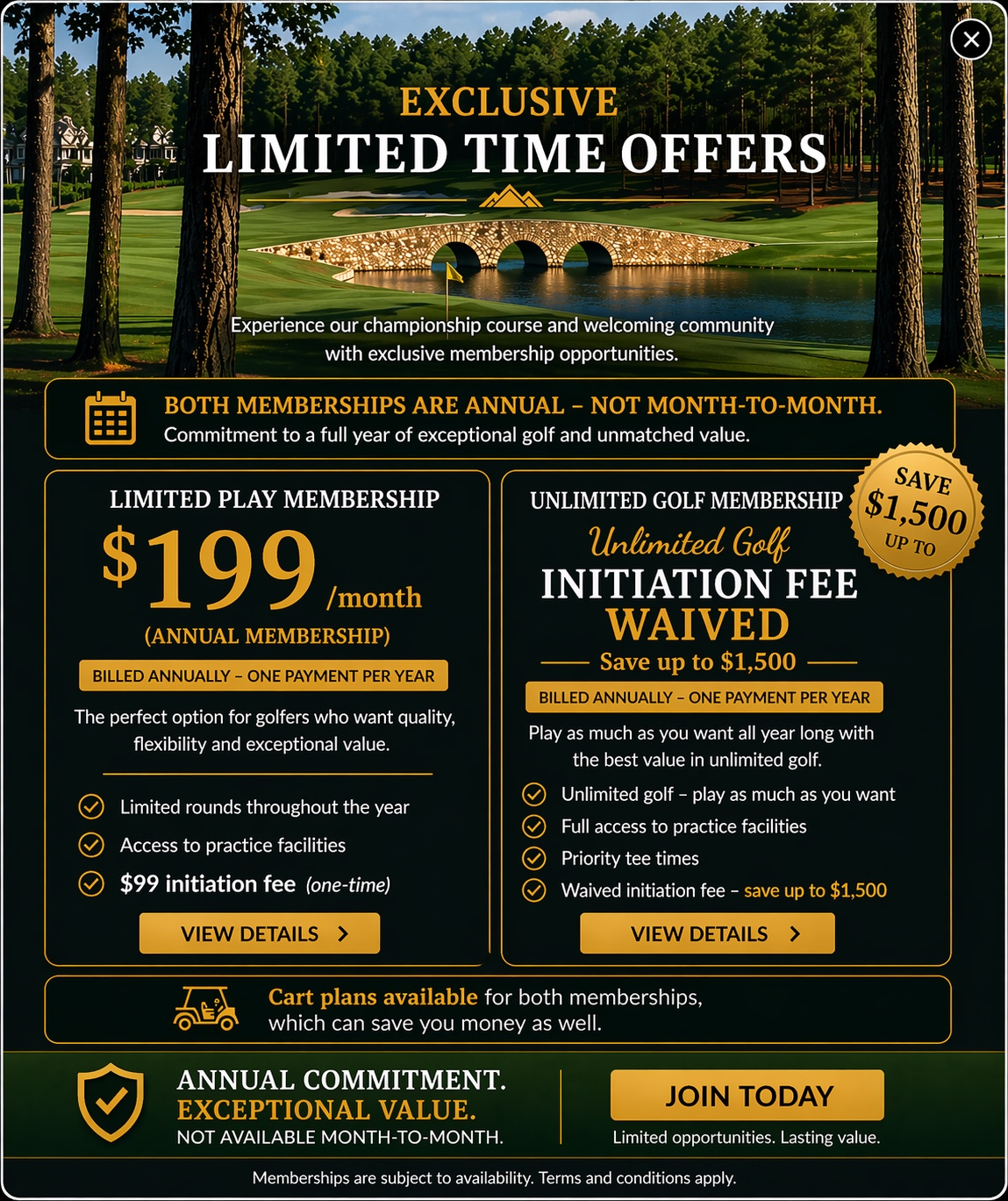 Limited Time Offer Membership 